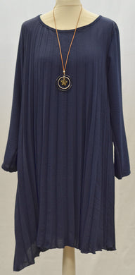 Pleated Dress With Necklace
