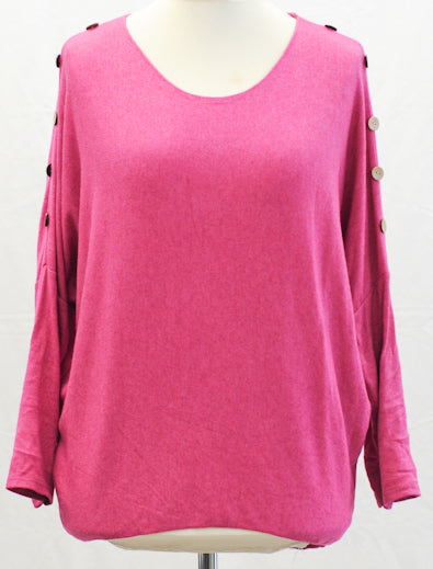 Jumper With Button Detail On Shoulder