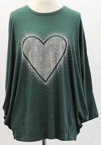 Diamanté heart Detail Top