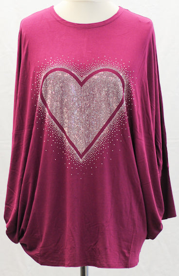 Diamanté heart Detail Top