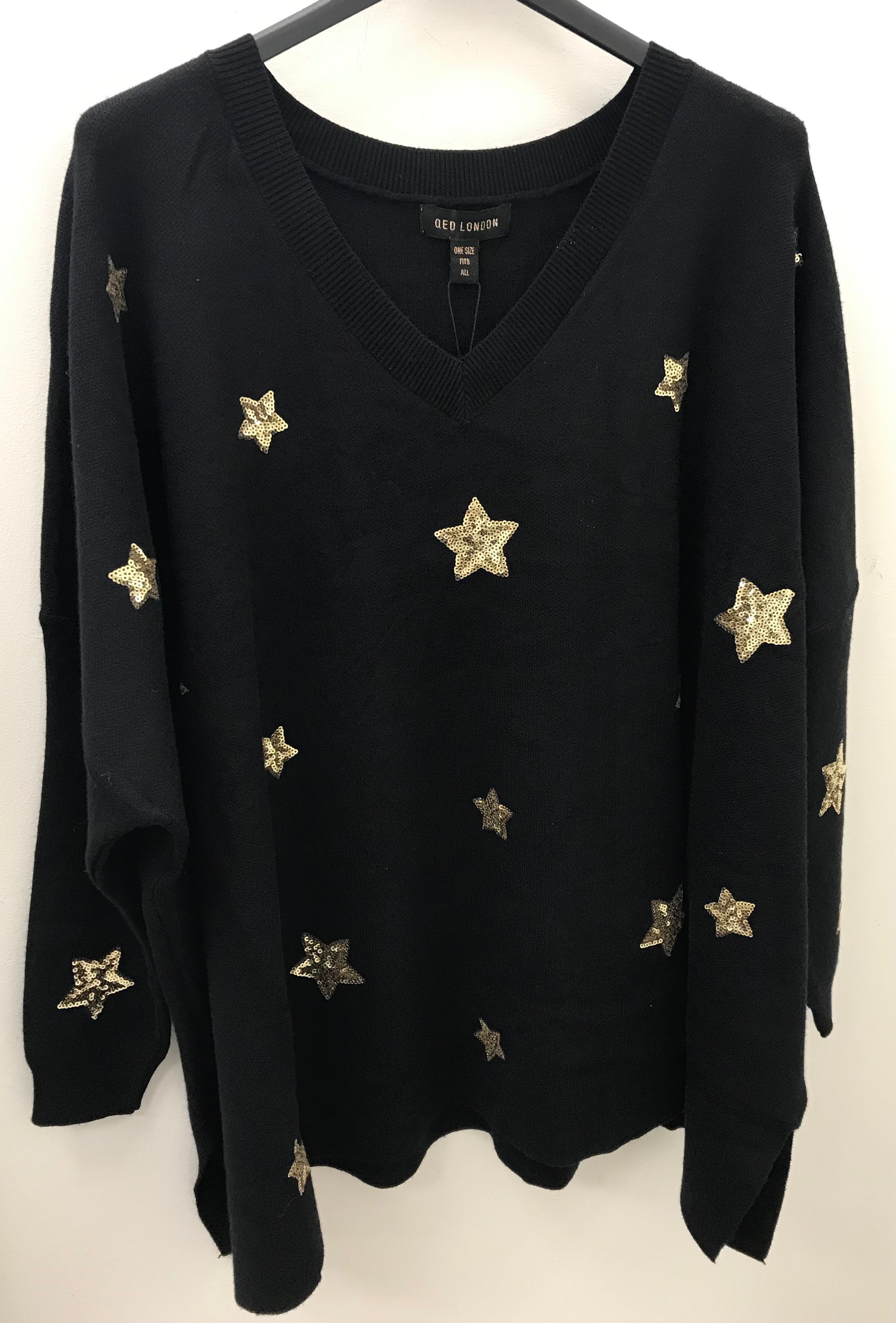 Plus Size Star Motif Jumper Abishanklin