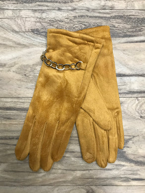 Chain Detail Gloves With Finger Pad