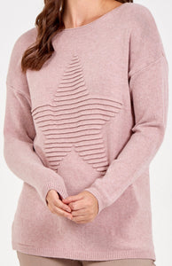 Regular Ribbed Star Jumper